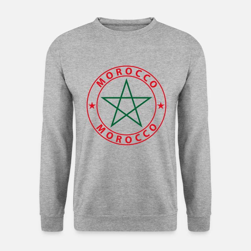 Marokko - Unisex Pullover - Weißgrau meliert