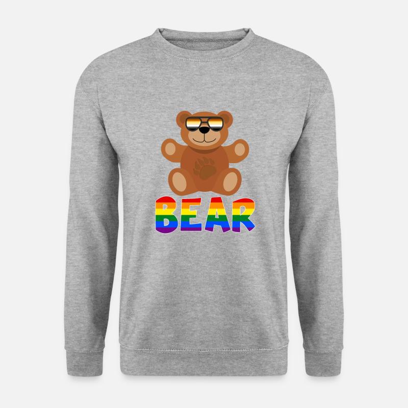 Homosexueller Bär - Unisex Pullover - Weißgrau meliert