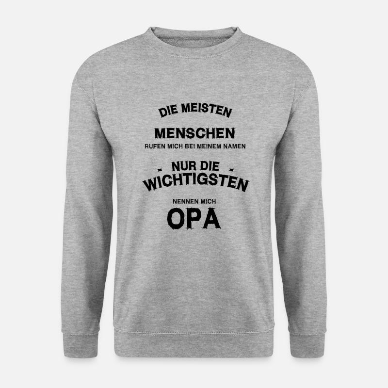GESCHENK OPA ENKEL - Unisex Pullover - Weißgrau meliert