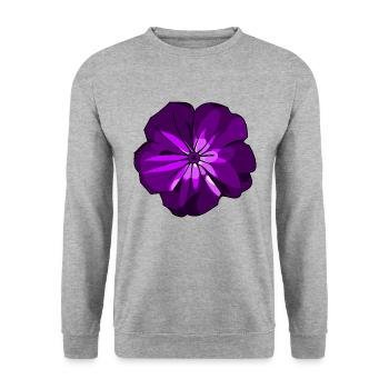 Purple blooming flower - Unisex Sweatshirt - salt & pepper - Front - Alina (178cm) & Michal (187cm)