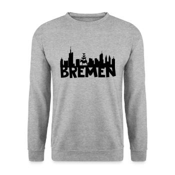 Brême horizon - Sweat-shirt Unisexe - gris chiné - Devant - Alina (178cm) & Michal (187cm)
