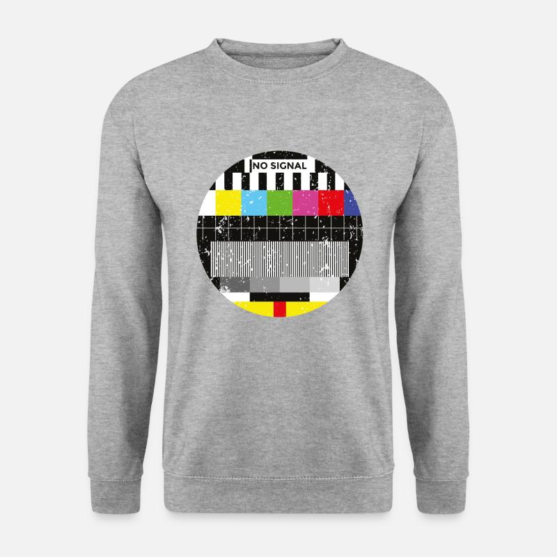 Testbild Retro Vintage - Unisex Pullover - Weißgrau meliert