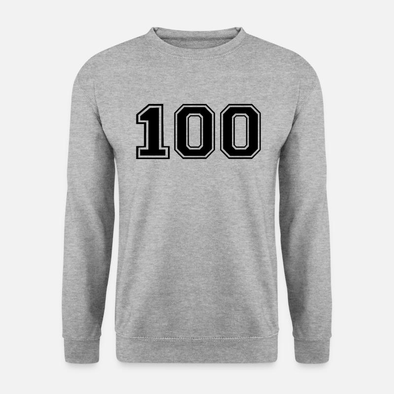 100 - Unisex Pullover - Weißgrau meliert