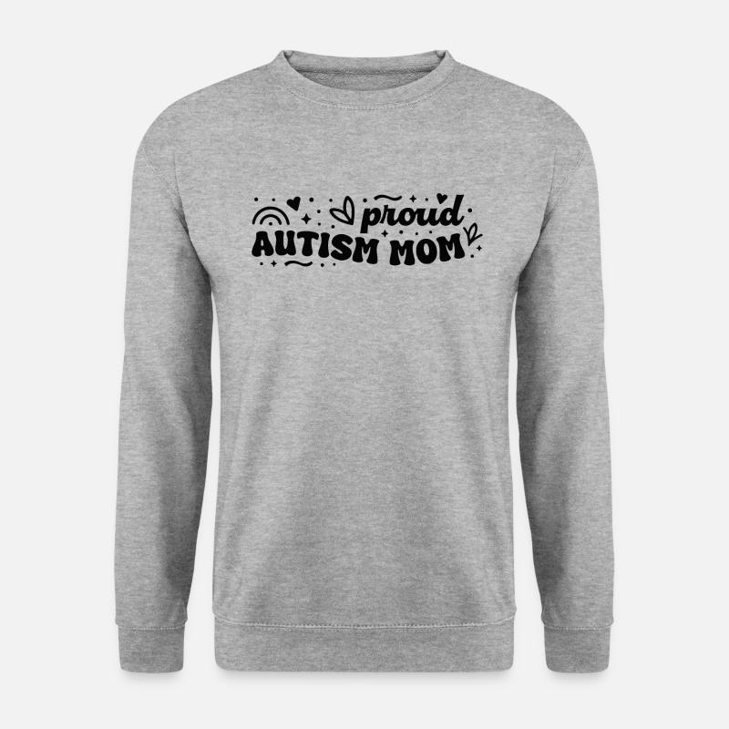 Mutter mit Autismus - Unisex Pullover - Weißgrau meliert