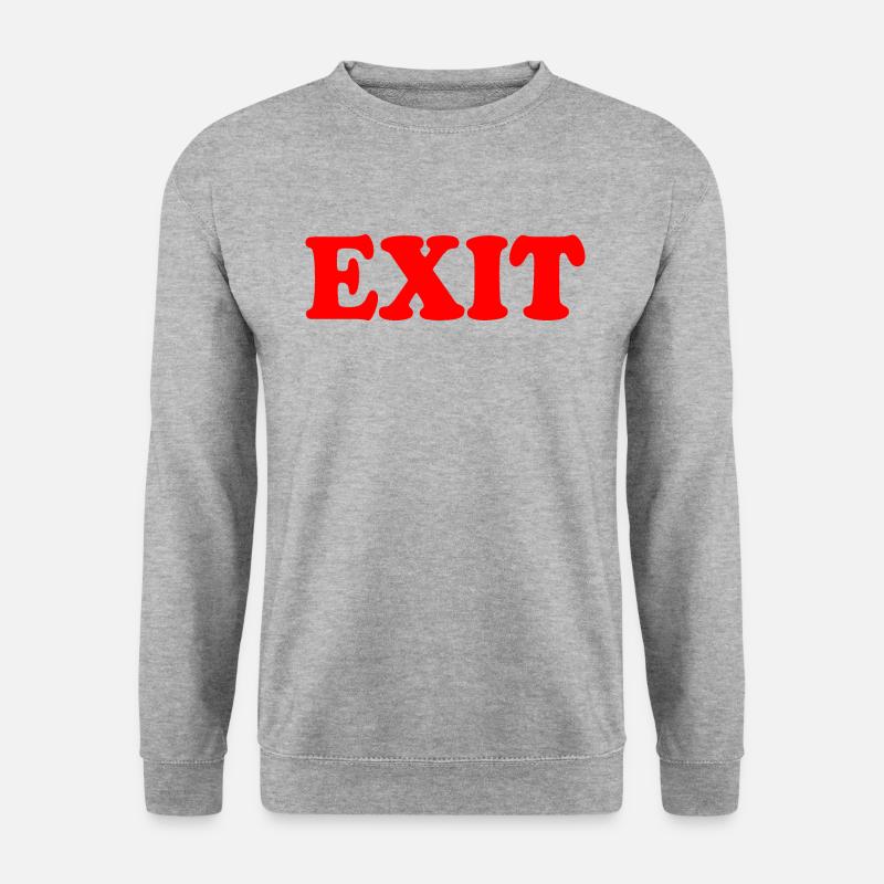 Exit - Unisex Pullover - Weißgrau meliert