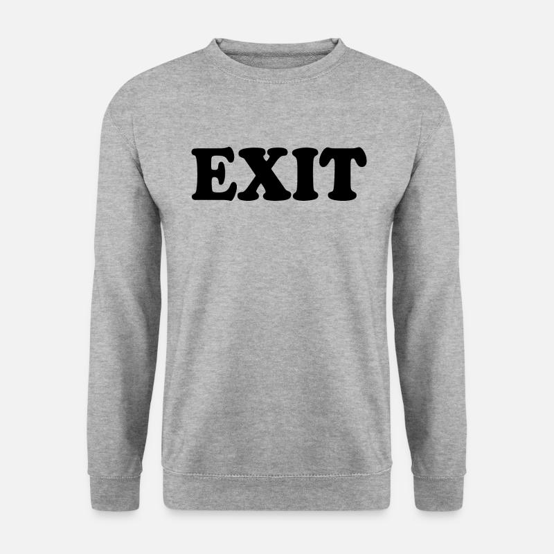 Exit - Unisex Pullover - Weißgrau meliert