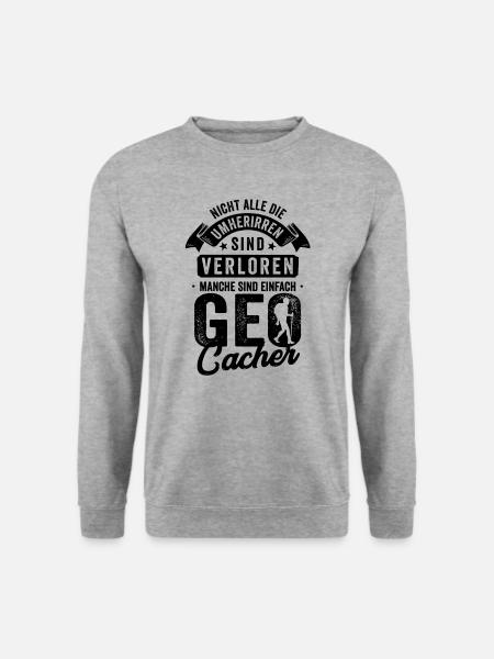 Geocaching Geschenk - Unisex Pullover - Weißgrau meliert
