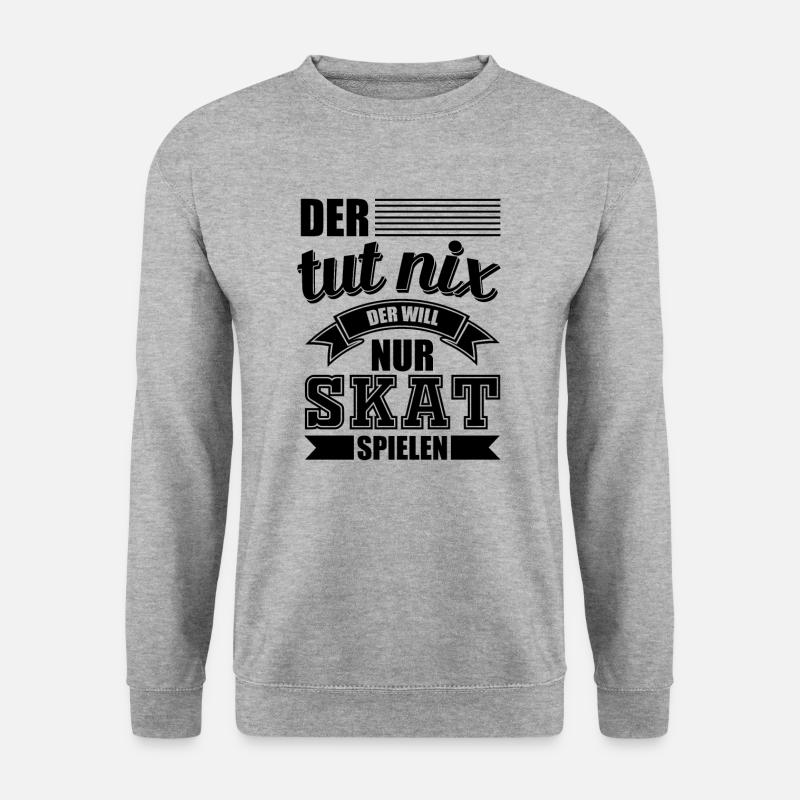 Skat Spruch - Unisex Pullover - Weißgrau meliert