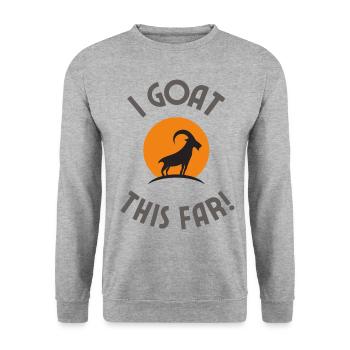 I goat this essential funny sarcastic illustration - Unisex Pullover - Weißgrau meliert - Vorne - Alina (178cm) & Michal (187cm)