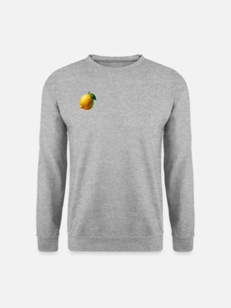 Polygone citron - Sweat-shirt Unisexe - gris chiné