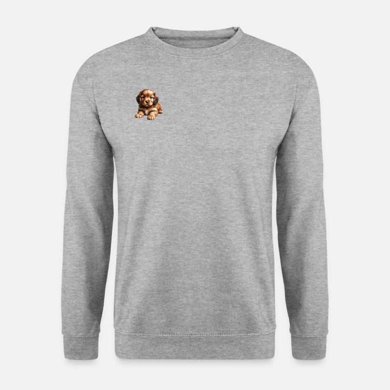Polygone de chiot mignon - Sweat-shirt Unisexe - gris chiné