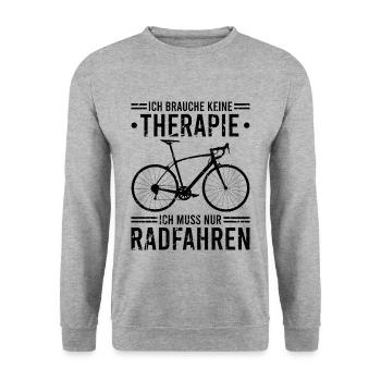 Fahhrad Fahren Radfahrer Radsport - Unisex Pullover - Weißgrau meliert - Vorne - Alina (178cm) & Michal (187cm)
