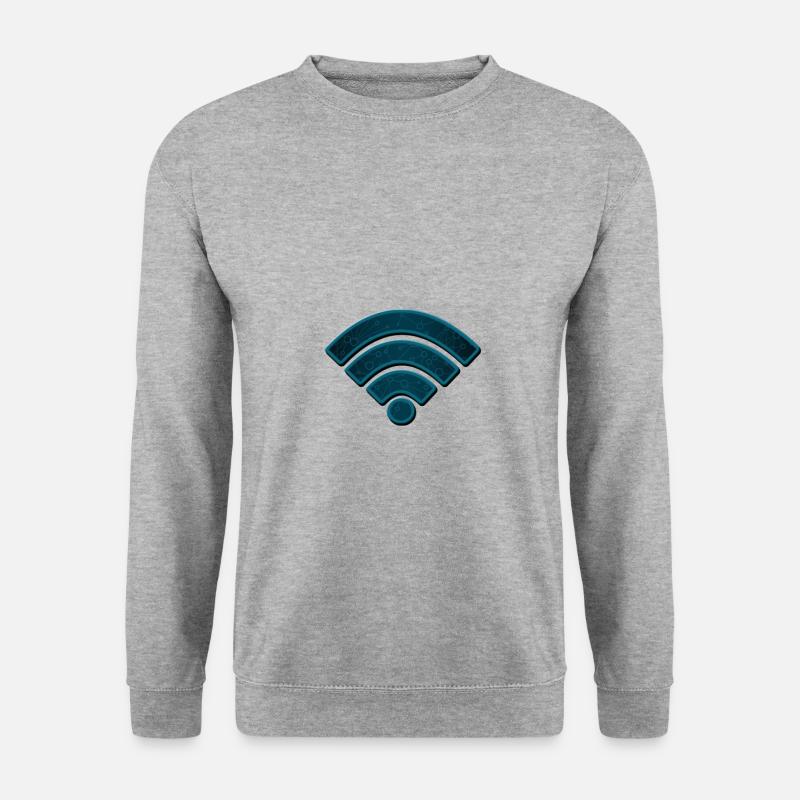 Internet - Unisex Pullover - Weißgrau meliert