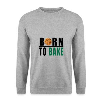 to bake - Unisex Sweatshirt - salt & pepper - Front - Alina (178cm) & Michal (187cm)
