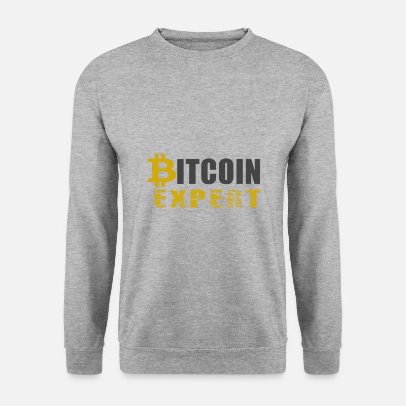 Bitcoin expert - Bitcoin Experte - Unisex Pullover - Weißgrau meliert