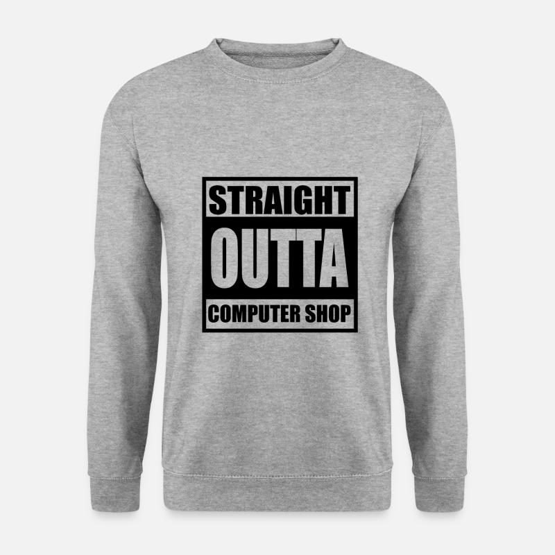 Computer - Unisex Pullover - Weißgrau meliert