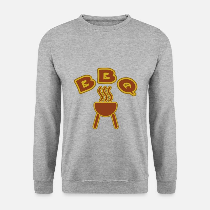 Grilling BBQ - Unisex Pullover - Weißgrau meliert