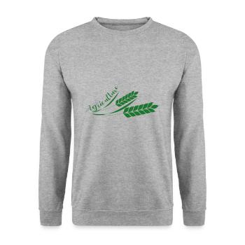 Agriculture with fern - agriculture with fern - Unisex Sweatshirt - salt & pepper - Front - Alina (178cm) & Michal (187cm)