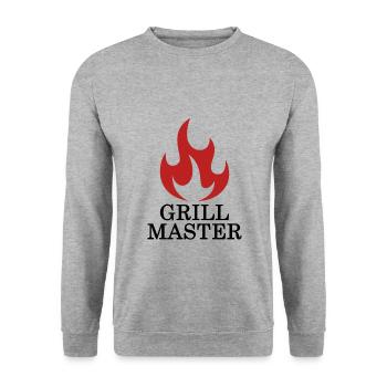 Grill Master - Grill Chef - Unisex Pullover - Weißgrau meliert - Vorne - Alina (178cm) & Michal (187cm)