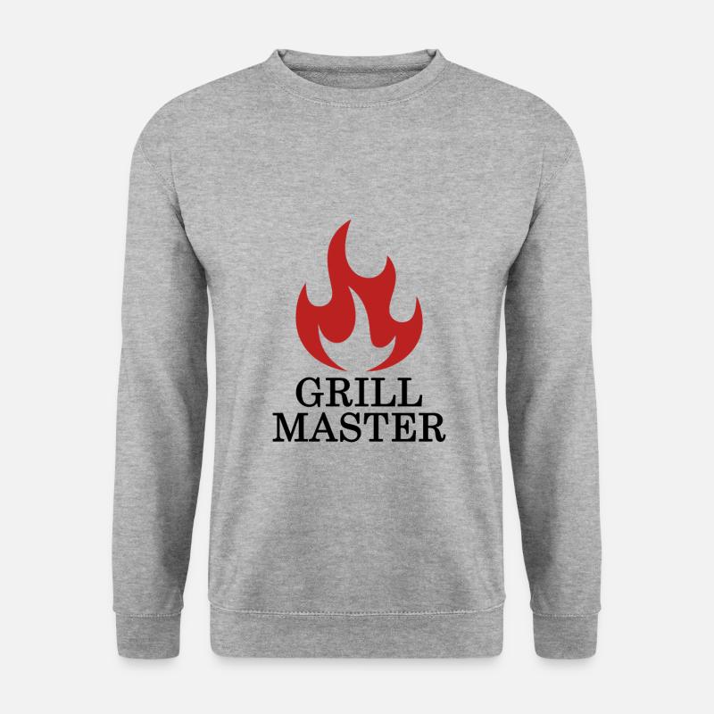 Grill Master - Grill Chef - Unisex Pullover - Weißgrau meliert