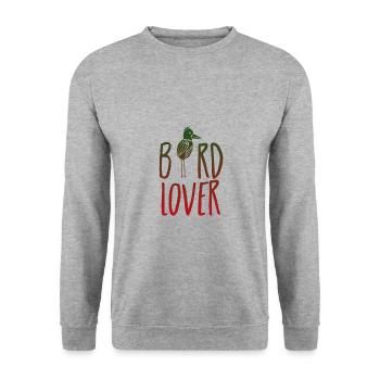 Bird lover - bird lover - Unisex Sweatshirt - salt & pepper - Front - Alina (178cm) & Michal (187cm)