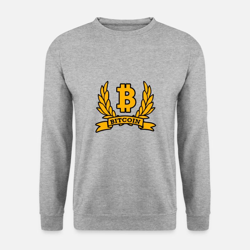 Bitcoin - Unisex Pullover - Weißgrau meliert
