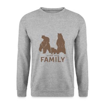 Meet my family - Unisex Sweatshirt - salt & pepper - Front - Alina (178cm) & Michal (187cm)