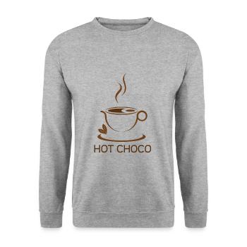 chocolate, hot choco - hot chocolate - Unisex Sweatshirt - salt & pepper - Front - Alina (178cm) & Michal (187cm)