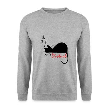 sleep, don't disturb - sleep, don't disturb - Unisex Sweatshirt - salt & pepper - Front - Alina (178cm) & Michal (187cm)