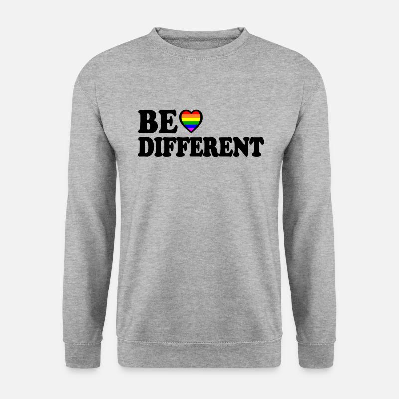 Be different - Unisex Pullover - Weißgrau meliert