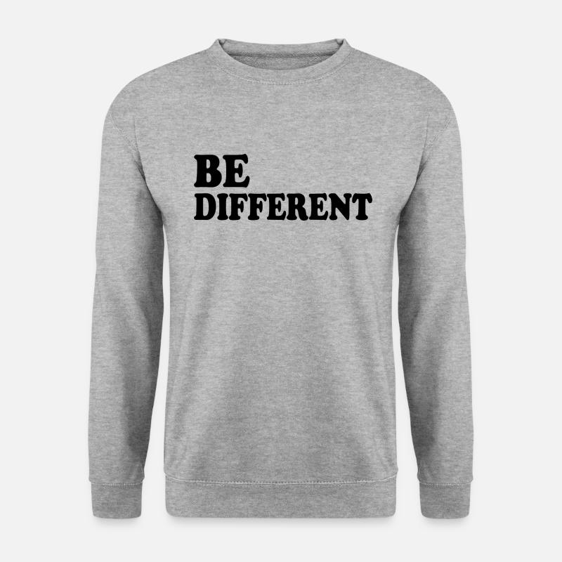 Be different - Unisex Pullover - Weißgrau meliert