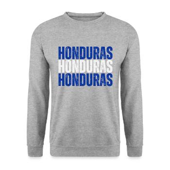 Flag of Honduras, Honduran pride - Unisex Sweatshirt - salt & pepper - Front - Alina (178cm) & Michal (187cm)