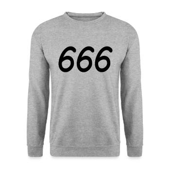 666 - Sweat-shirt Unisexe - gris chiné - Devant - Alina (178cm) & Michal (187cm)