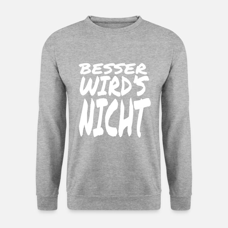 Besser - Unisex Pullover - Weißgrau meliert