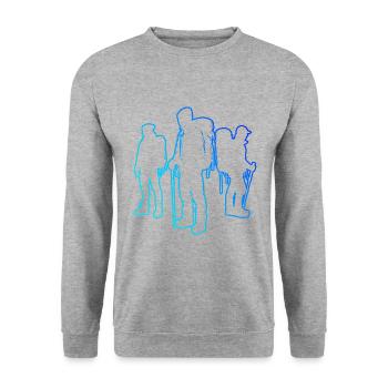 Bouldering Climber Climbing Bouldering Men - Unisex Sweatshirt - salt & pepper - Front - Alina (178cm) & Michal (187cm)