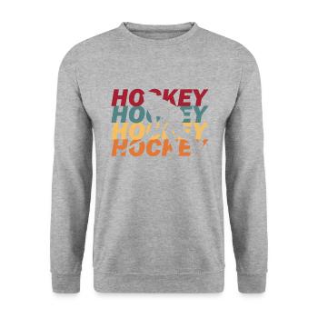Feldhockey - Unisex Pullover - Weißgrau meliert - Vorne - Alina (178cm) & Michal (187cm)