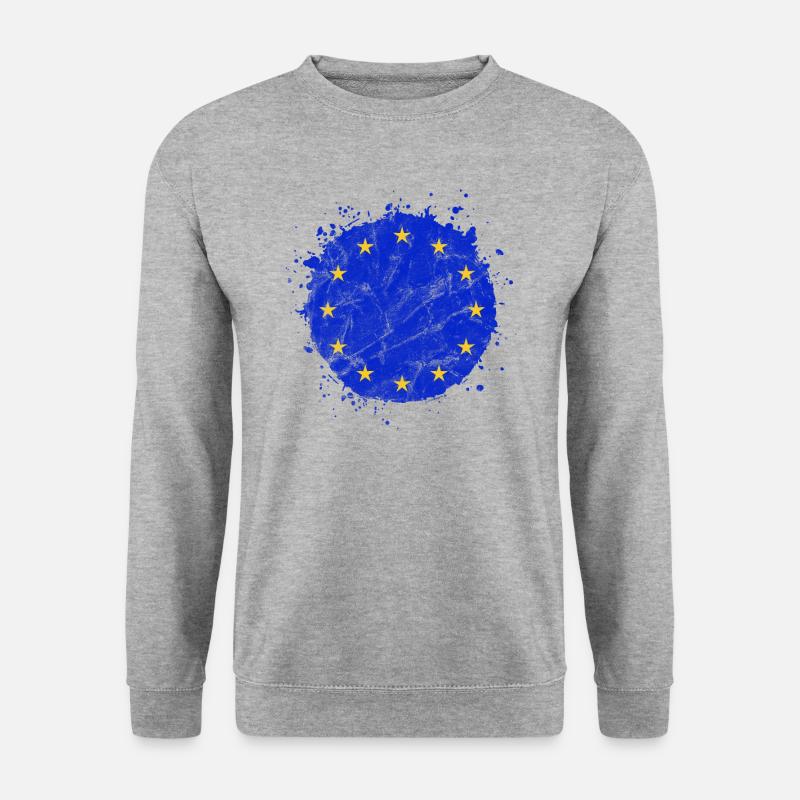 Europa EU Symbol - Unisex Pullover - Weißgrau meliert