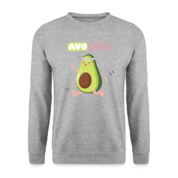 Avo Cardio Humor Sport - Unisex Sweatshirt - salt & pepper - Front - Alina (178cm) & Michal (187cm)