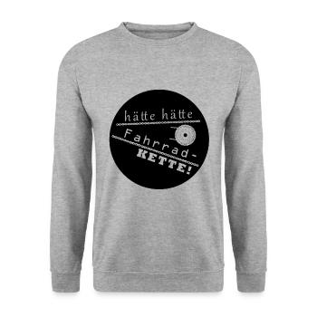 HÄTTE HÄTTE FAHRRADKETTE - Unisex Pullover - Weißgrau meliert - Vorne - Alina (178cm) & Michal (187cm)