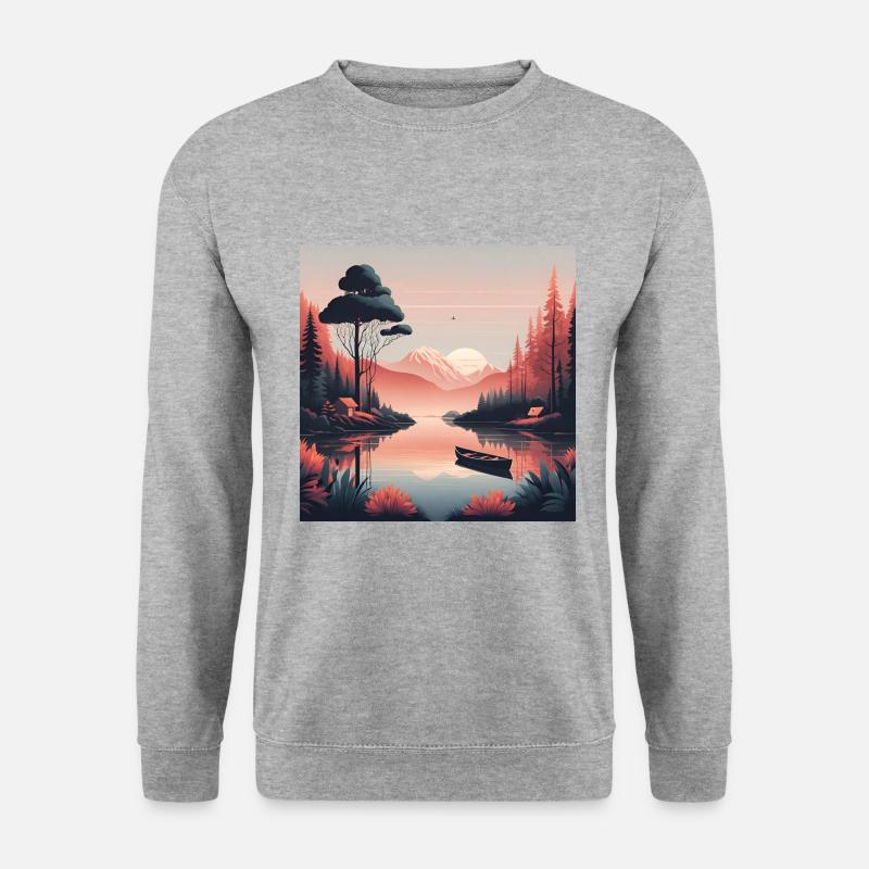 Ruhig - Unisex Pullover - Weißgrau meliert