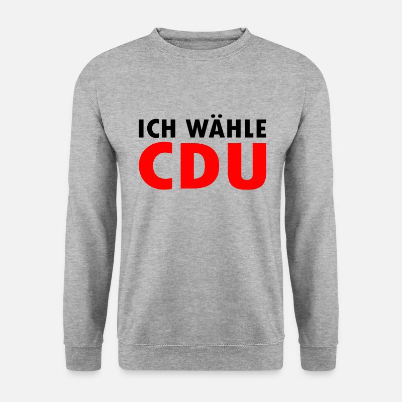 Ich wähle cdu - Unisex Pullover - Weißgrau meliert