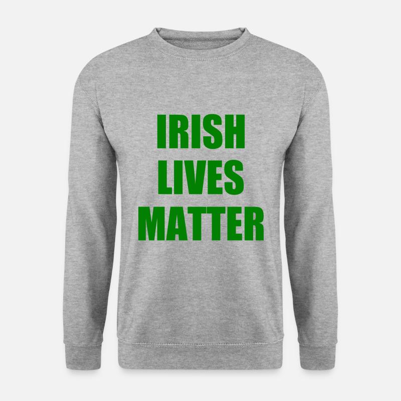 irish lives matter - Unisex Pullover - Weißgrau meliert