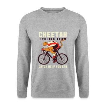 vélo - Sweat-shirt Unisexe - gris chiné - Devant - Alina (178cm) & Michal (187cm)