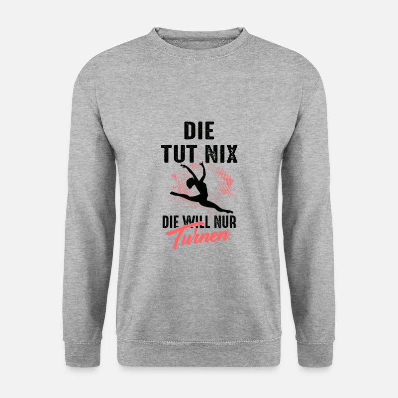 Turnen Turner Turnlehrer Turnhalle Gymnastik Akrob - Unisex Pullover - Weißgrau meliert