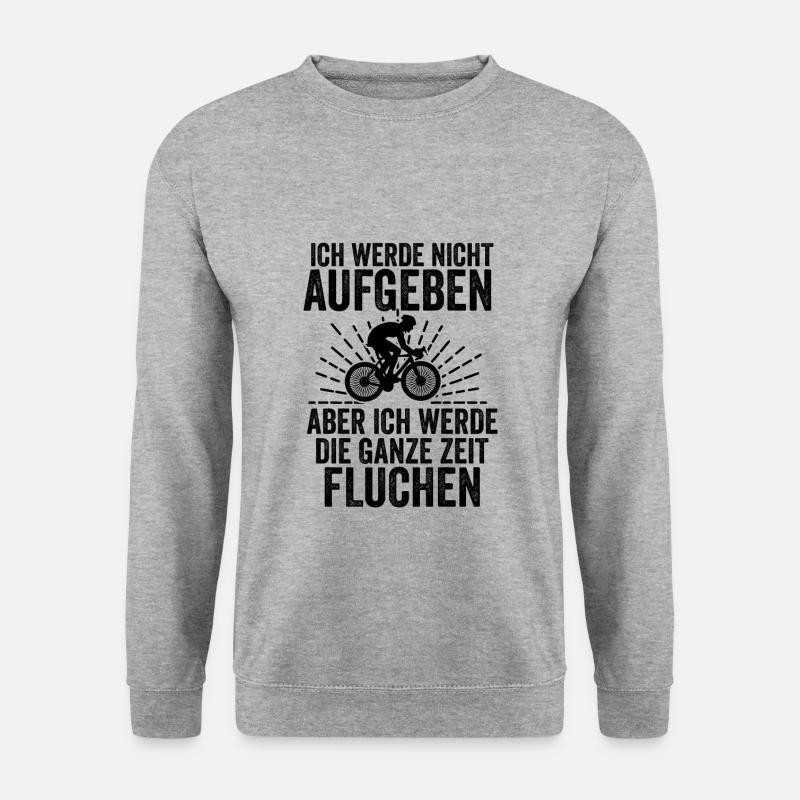 Rennrad Ich Werde Nicht Aufgeben Aber Dganze Zeit - Unisex Pullover - Weißgrau meliert
