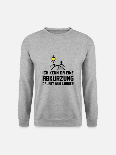 wander Spruch Ablürzung dauert länger - Unisex Pullover - Weißgrau meliert