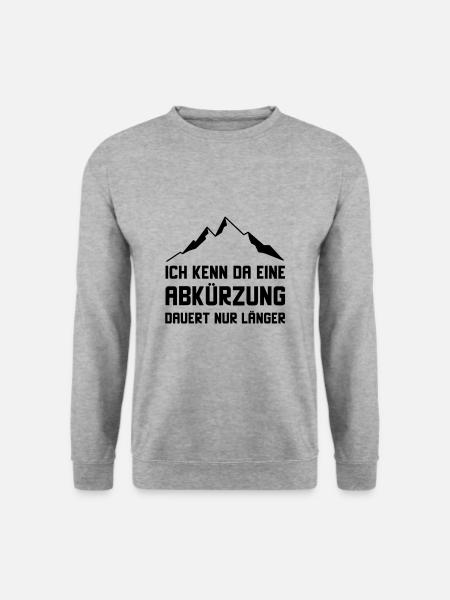 Abkürzung Bergsteiger Spruch Berg - Unisex Pullover - Weißgrau meliert
