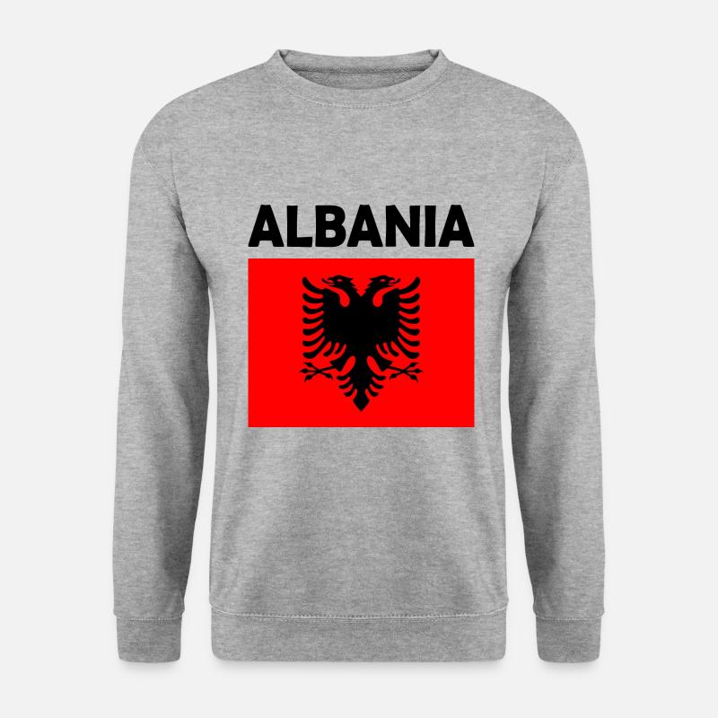 Albanien - Unisex Pullover - Weißgrau meliert