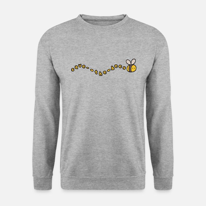 Save the Bees - Unisex Pullover - Weißgrau meliert
