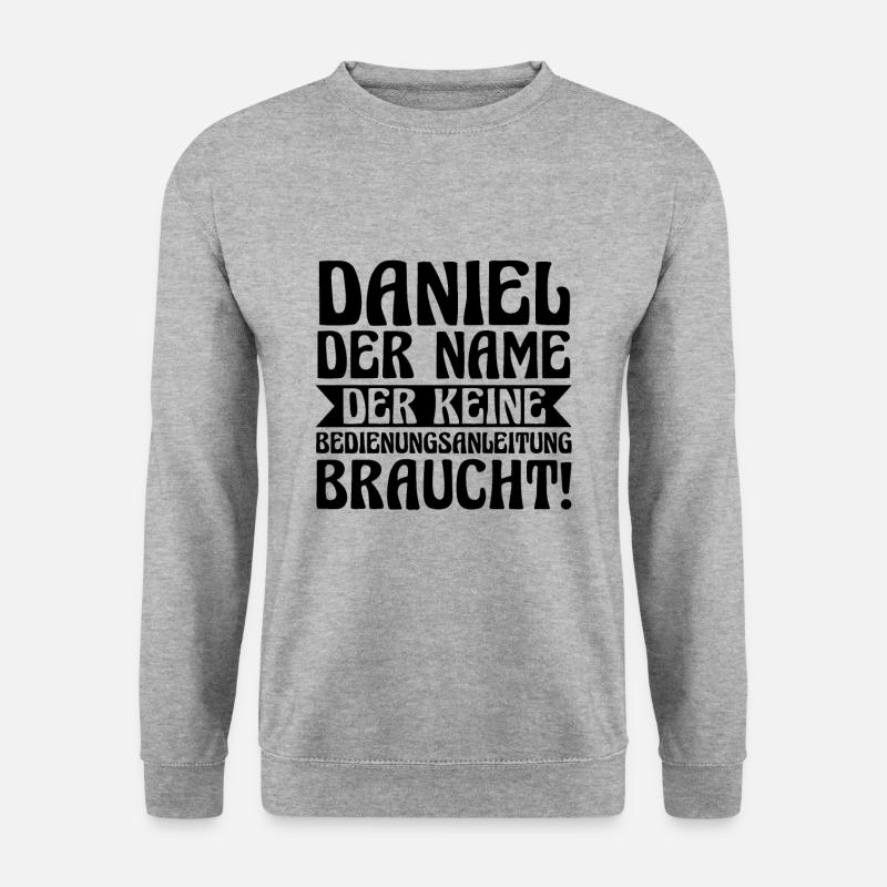 Vorname Daniel - Unisex Pullover - Weißgrau meliert